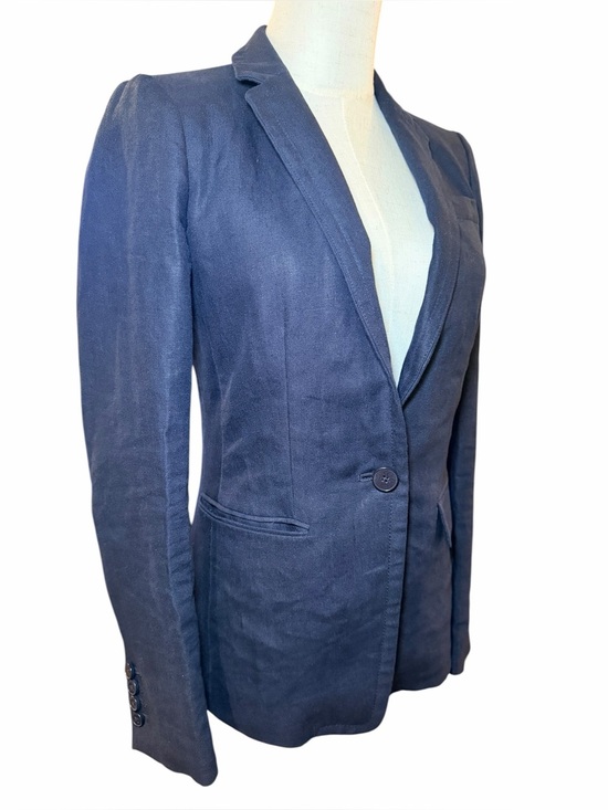 J. Crew Jackets & Blazers - J.Crew 100% Linen Navy Blue Tailored Blazer Jacket Size 0